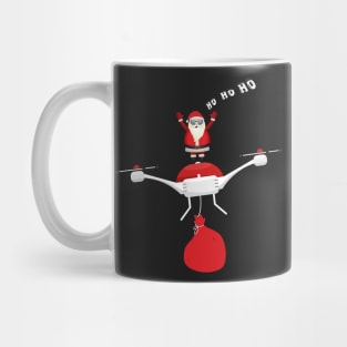 Flying Santa Claus On Drone - Christmas Quadcopter Enthusiast Gift Mug